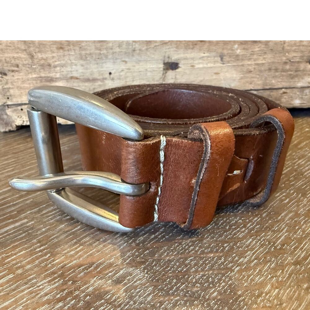 Chaps Ralph Lauren Leather Belt Brown Mens Fits Waist 40 - 44